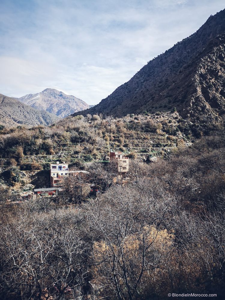 mountains, high atlas, village, morocco, ourika valley