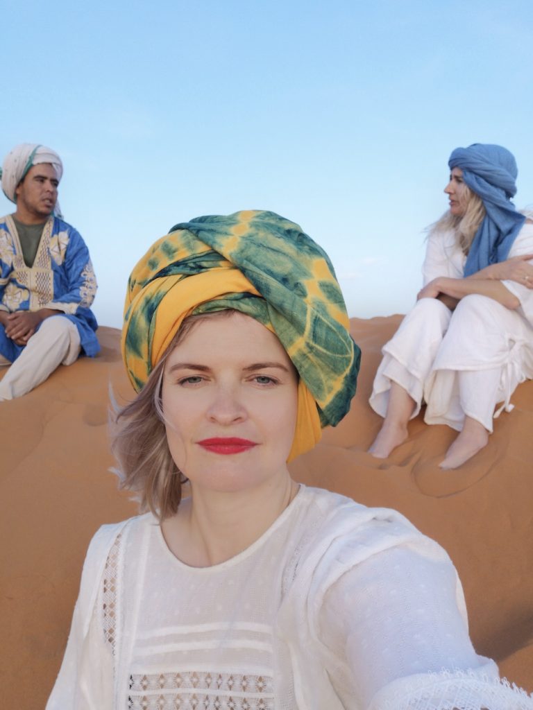 sahara desert morocco girl scarf